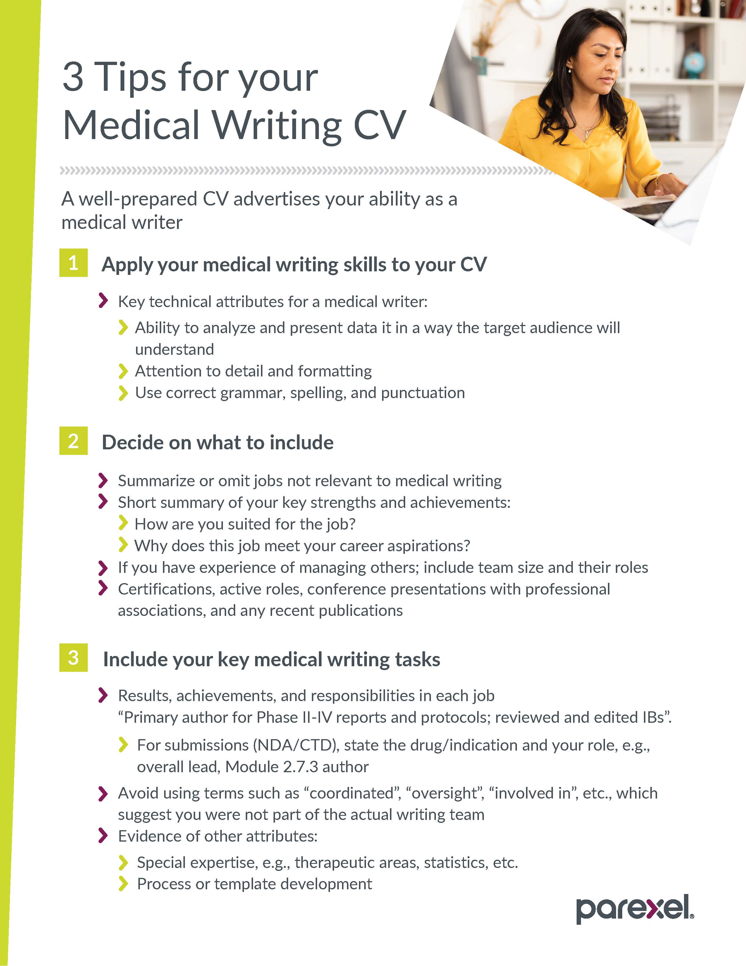 Medical Writing Career And Job Opportunities At Parexel   Medical Writing CV Infographic 9Feb2022 